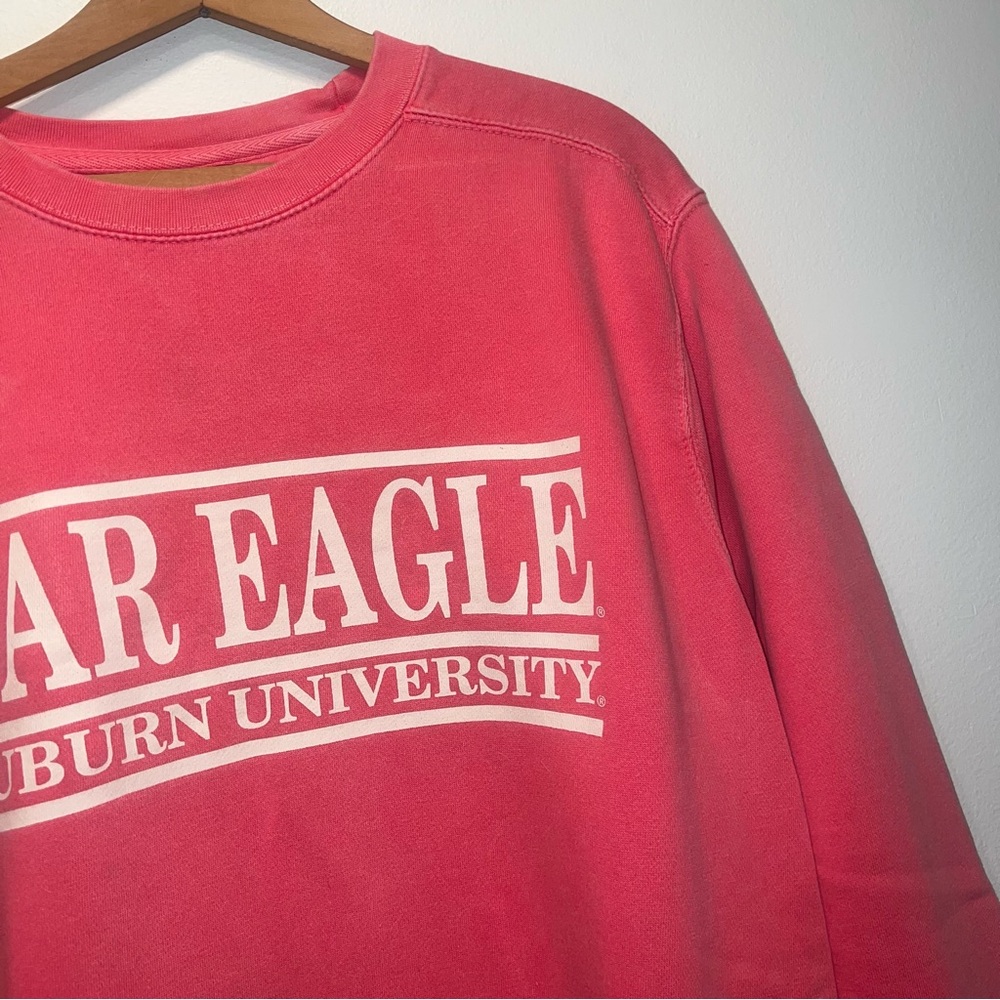 Comfort Colors War Eagle Auburn University Faded Melon Sweatshirt Size Medium - Picture 3 of 7